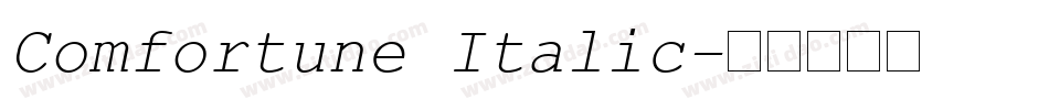 Comfortune Italic字体转换